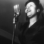 Billie Holiday sings at a Sunday afternoon jam session.