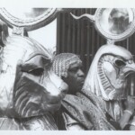 Sun Ra, on the set of the 1974 film Space is the Place.