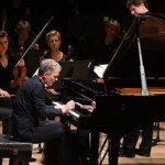 Brad Mehldau with the Britten Sinfonia perform Bach arr. Stravinsky - Prelude & Fugue X, Bach arr. Coleman - Prelude in B minor, Brad Mehldau - Solo improvisations ,Bach arr. Webern - Fuga (2. Ricercata), Brad Mehldau - Solo improvisations, Bach arr. Berio - Contrapunctus XIX for small ensemble, and Brad Mehldau – Piano Concerto in the Barbican Hall on Saturday 16 Mar. 2019.Photo by Mark Allan