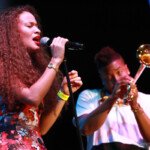 Jazz vocalist ISADORA MENDEZ-SCOTT and husband CHRISTIAN SCOTT perform during the Atlanta Jazz Festival at Piedmont Park. The Atlanta Jazz Festival is the longest running free Jazz Festival in the nation and is held each Memorial Day Weekend.