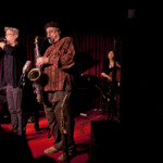 The Sound Prints Quintet is: (L-R) Lawrence Fields, Dave Douglas, Joe Lovano, Linda Oh, Joey Baron.
