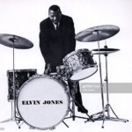 UNSPECIFIED - circa 1965: (AUSTRALIA OUT) Photo of American jazz drummer Elvin Jones (1927-2004) posed behind his drumkit circa 1965. (Photo by GAB Archive/Redferns)