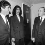 French conductor and composer Pierre Boulez (right), seen here in 1984 with musician Frank Zappa (center) and French Minister of Culture Jack Lang, has died at age 90.