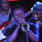 Ambrose Akinmusire (trumpet), Derrick Hodge (bass) and Marcus Strickland (saxophone) of Our Point of View.
