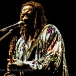 James Blood Ulmer performed at Grenoble Jazz Festival, France, in 1995. These photos have been converted to digital from damaged negatives and have imperfections.