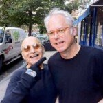 <p>Paul Motian and Bill Frisell, after an espresso.</p>